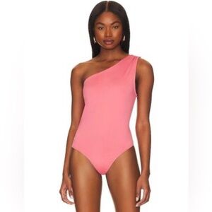 Paige Saveria One Shoulder Body Suit NWOT